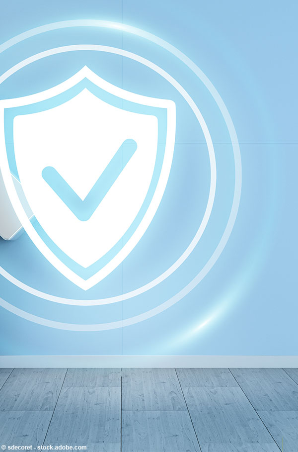 Haussymbol mit Schutzschild